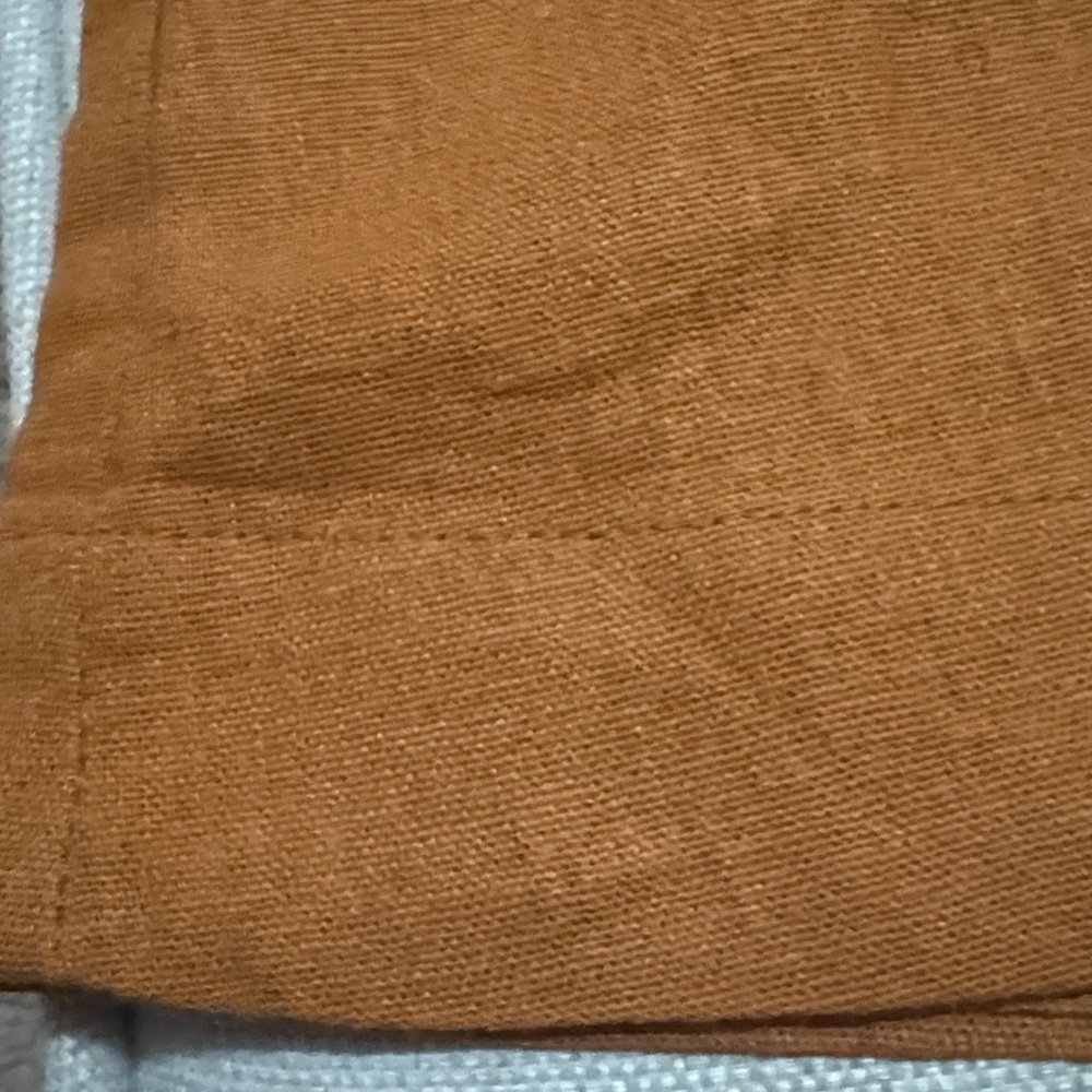 a new day Brand Linen blend PaperBag High Waisted Shorts-Sz M-Rusty Orange/Brown - Picture 2 of 12